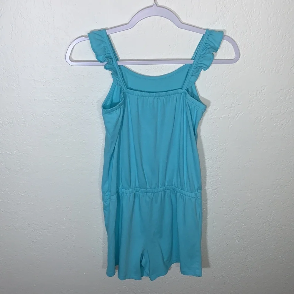 The Children’s Place Girls Ruffle Romper Blue Radiance Size XL 14 Jersey